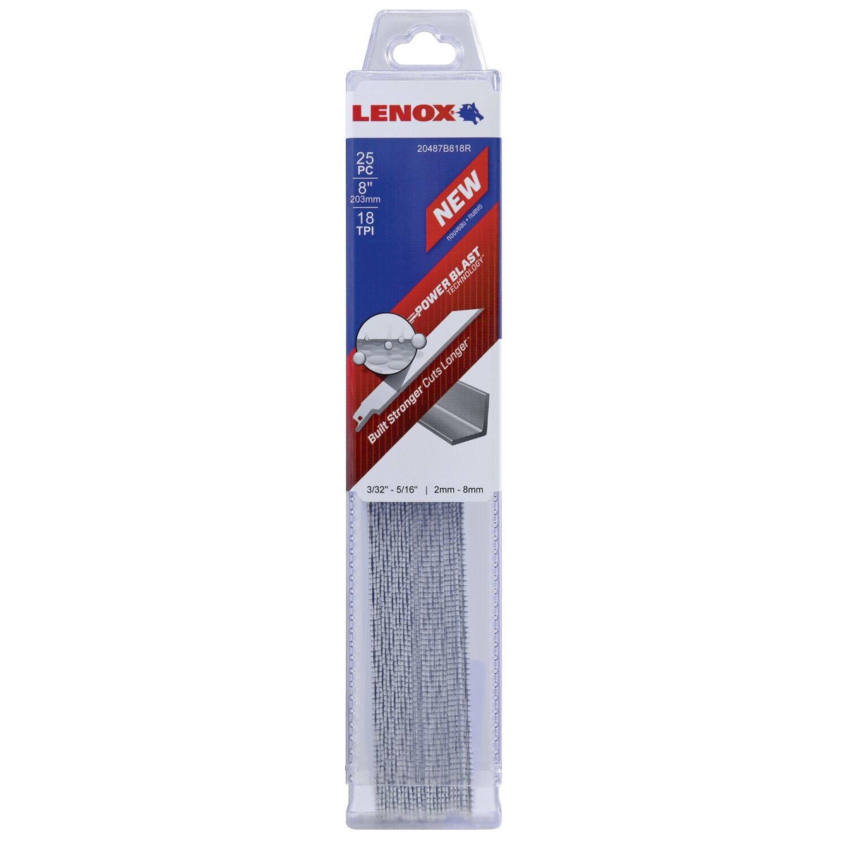 8 in. Bi-Metal Reciprocating Saw Blade 18 TPI 25 Pk R640