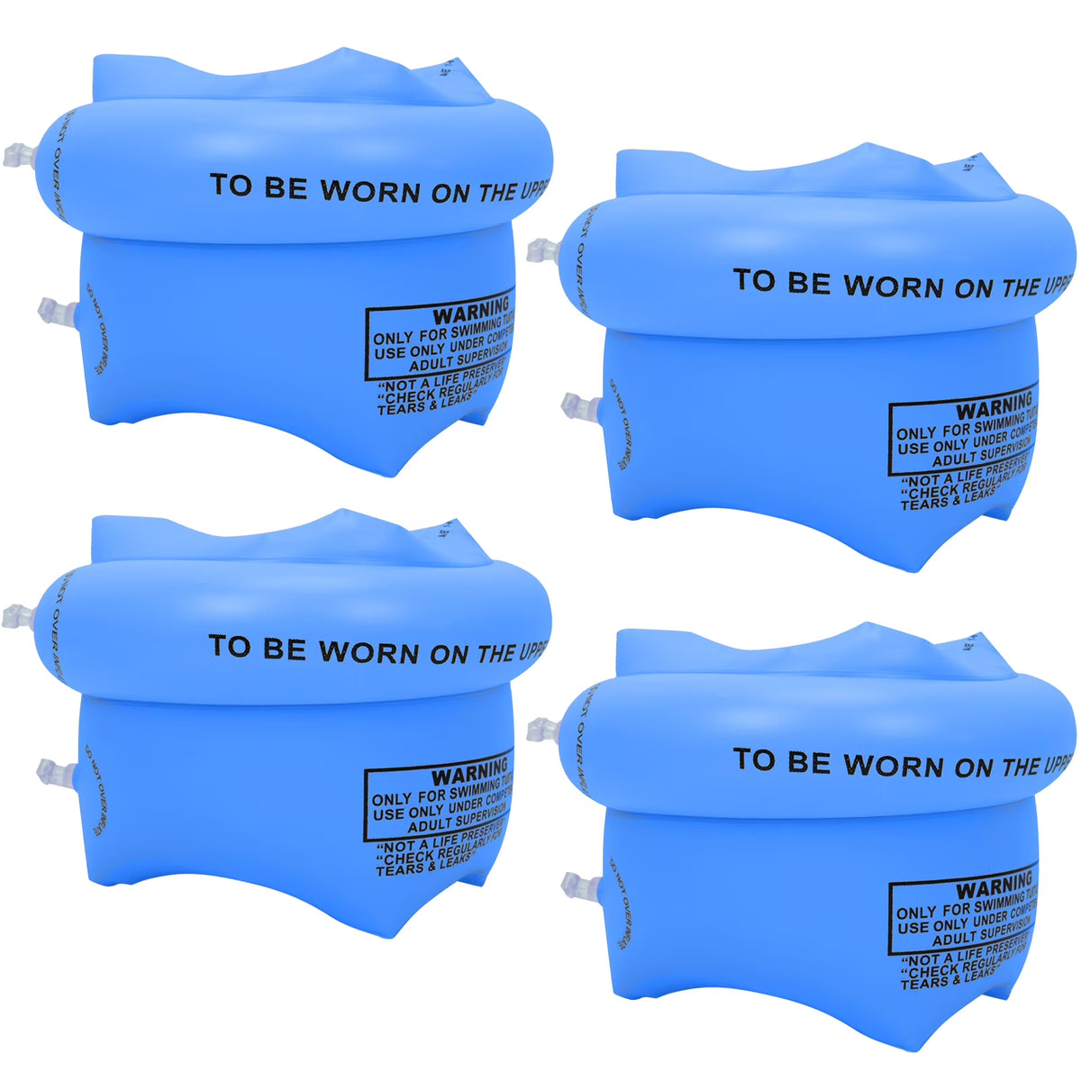 Blue 4 Pack Inflatable PVC Swimming Arm Bands A319