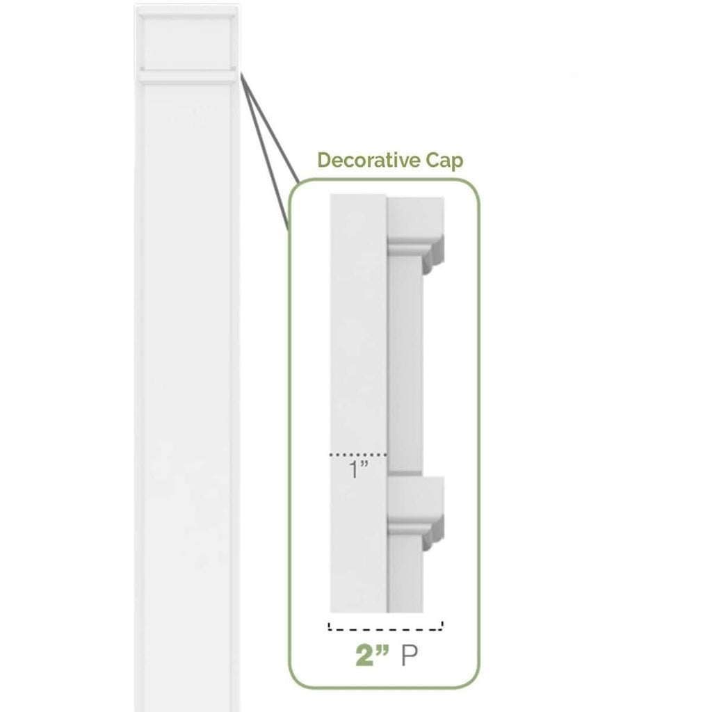 Plain PVC Pilaster with Capital and Base (Pair) G874
