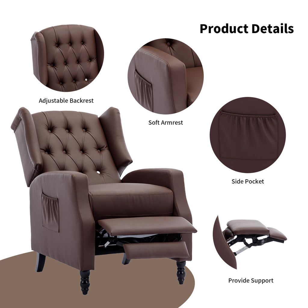 Tiger Chair Single Sofa High Back Fabric I3860