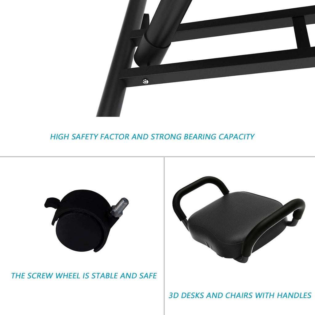Ergonomic Kneeling Chair with Armrest, Thick Foam Cushions and Casters M96800