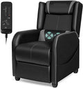 Gray Ergonomic PU Leather Massage Recliner Chair with Footrest & Headrest B1162