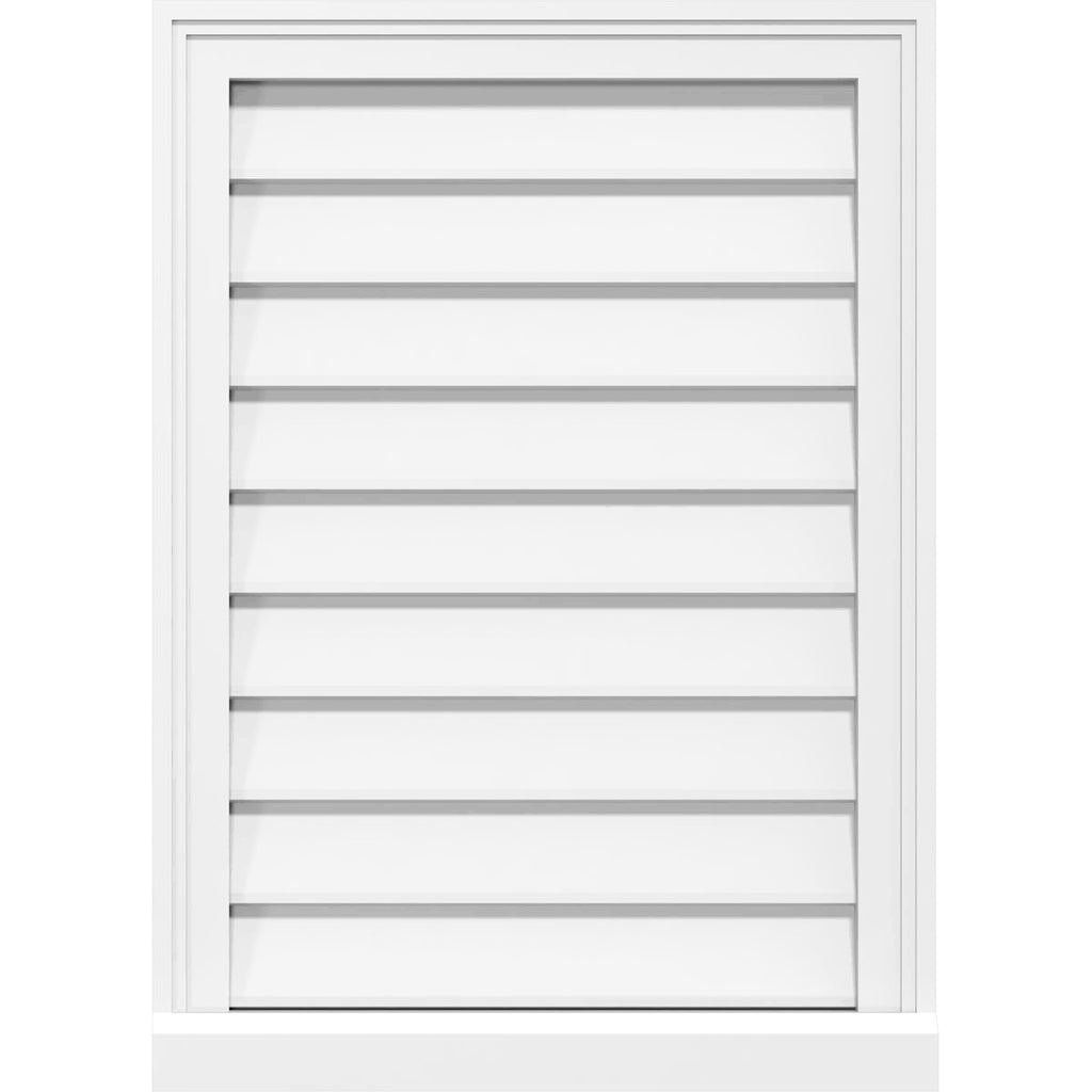 PVC Gable Vent with Brickmould F748728