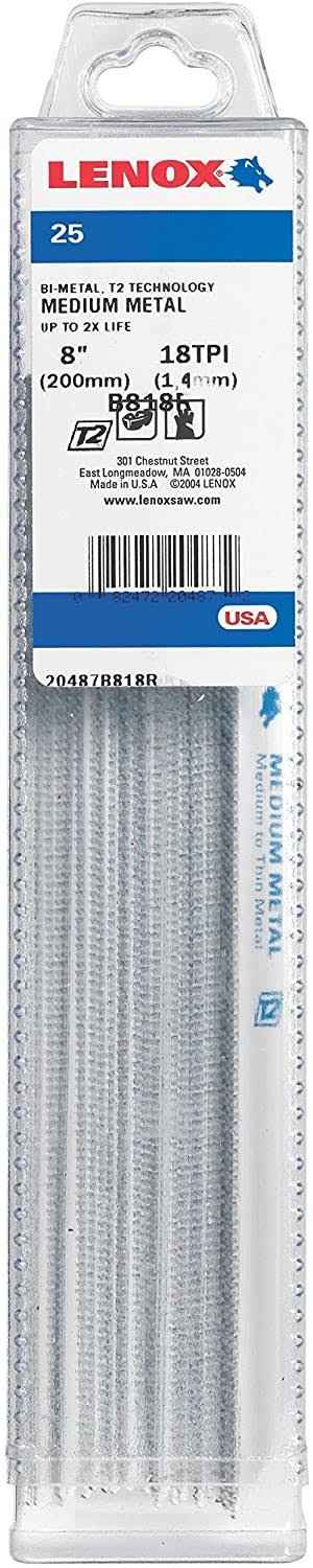 8 in. Bi-Metal Reciprocating Saw Blade 18 TPI 25 Pk R640