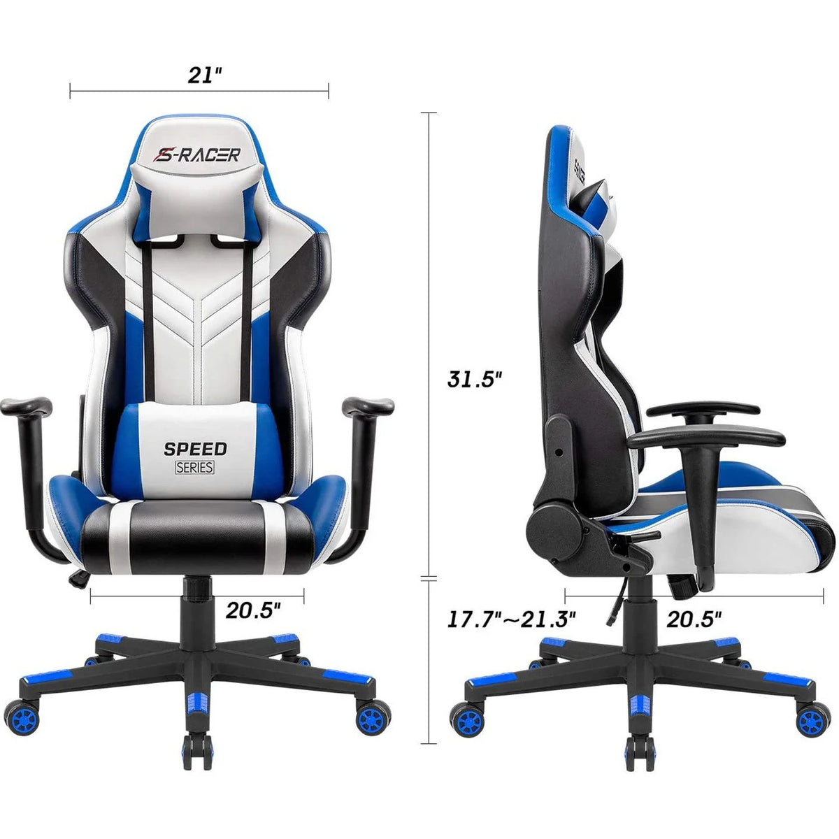 Ergonomic High Back PU Leather Gaming Chair J42769