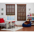 Dark Oak Cordless Faux Wood Blind P254