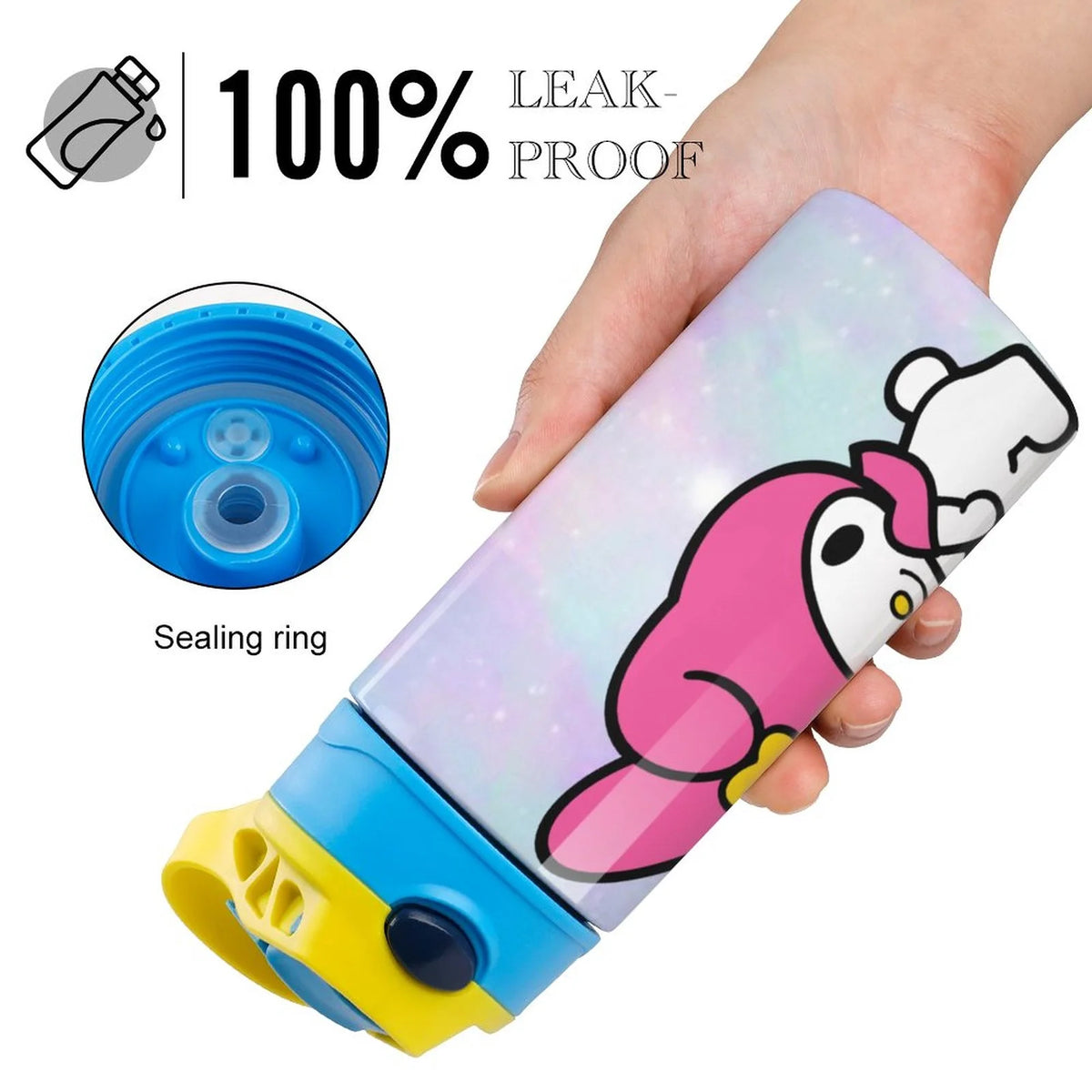 My Melody Children's Water Bottle Vacuum Insulated Stainless Steel Cup With Straw F400166