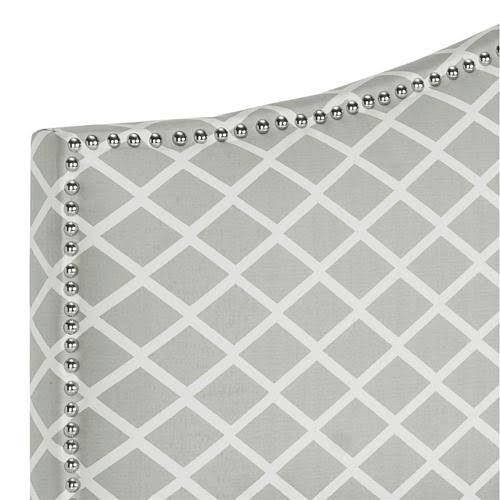 Grey/White Stripe Queen Headboard J8959