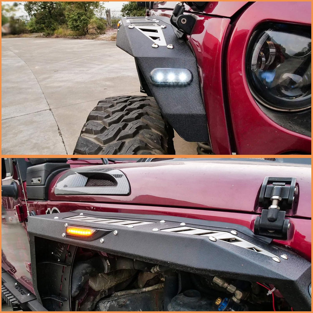 A-Pillar LED Light Bar Mounting Brackets with 2 LED Lights X434726