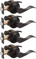 Oil Rubbed Bronze Passage Door Lever Handles 3 Pack Z25736