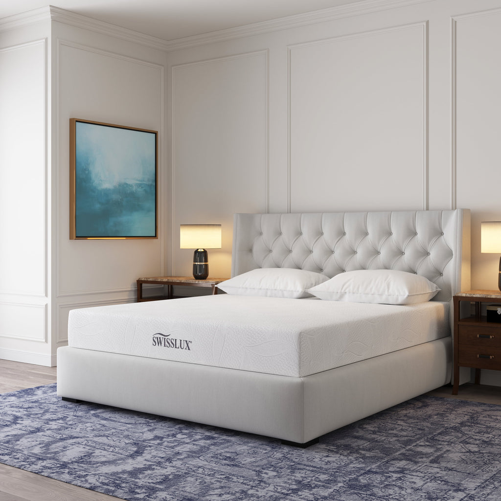 White Full Size 10 Inch Medium Plush Memory Foam Mattress S35016