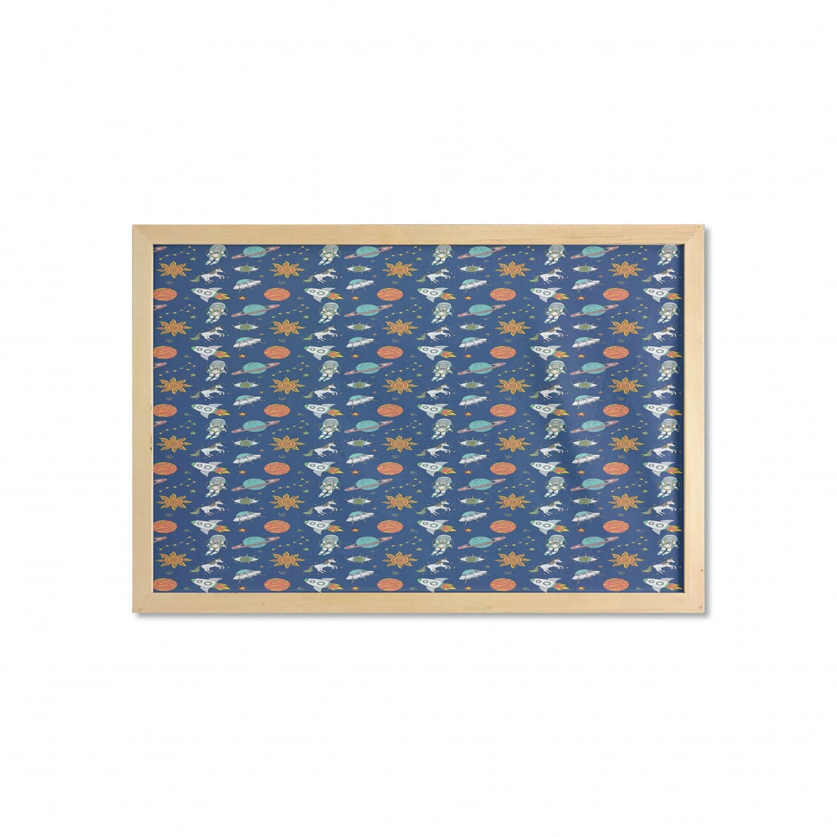 Multicolor Printed Fabric Wall Art with Frame Z8717