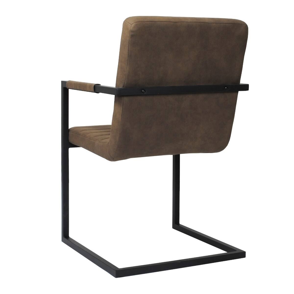 Set of 2 Modern Dining Side Chair with Leatherette - Black Grey X57490