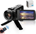 FHD 1080P 30FPS 24MP 16X Digital Zoom 3 Inch Touch Screen Video Camera Camcorder with Remote Control and Tripod V185