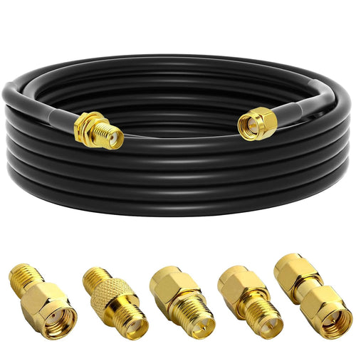 32.8 Ft RG58 SMA Male to SMA Female Antenna Extension Cable L303