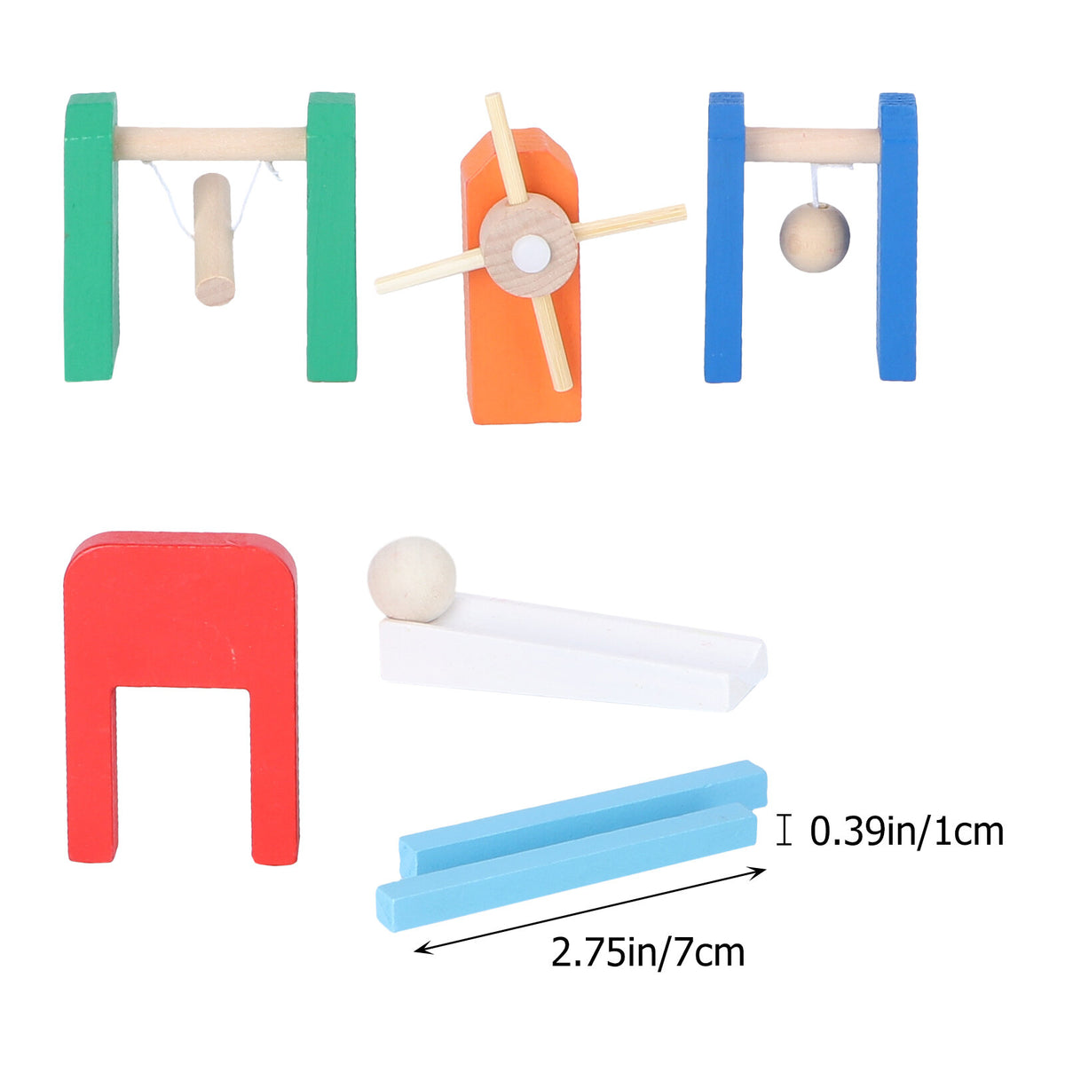 Wooden Domino Blocks Building Toy Educational Toys V48165