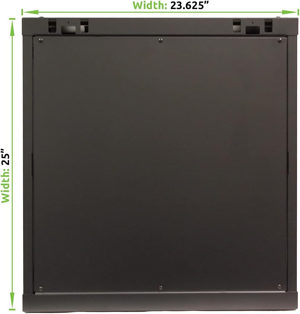 12U Wall Mount Network Server Cabinet Rack Enclosure Glass Door Lock Q958168