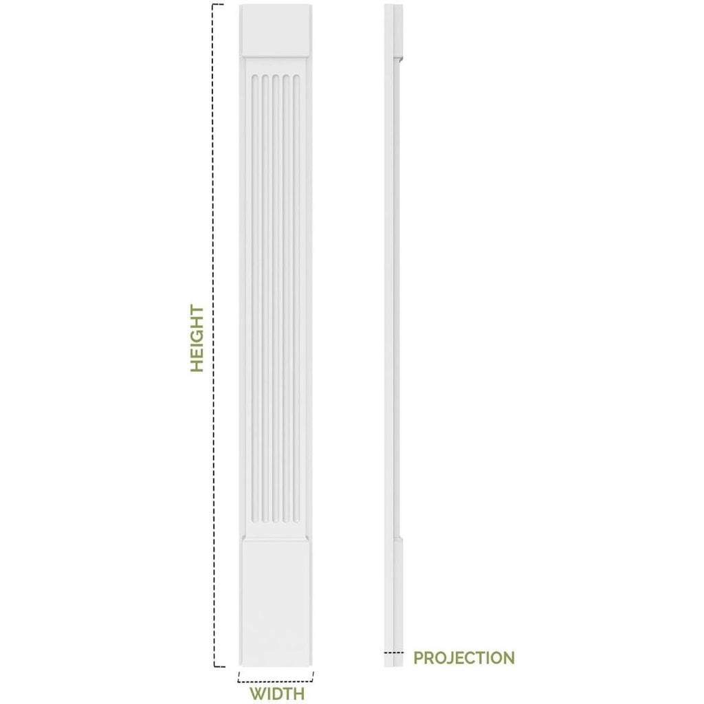 Plain PVC Pilaster with Decorative Capital and Base (Pair) I285316