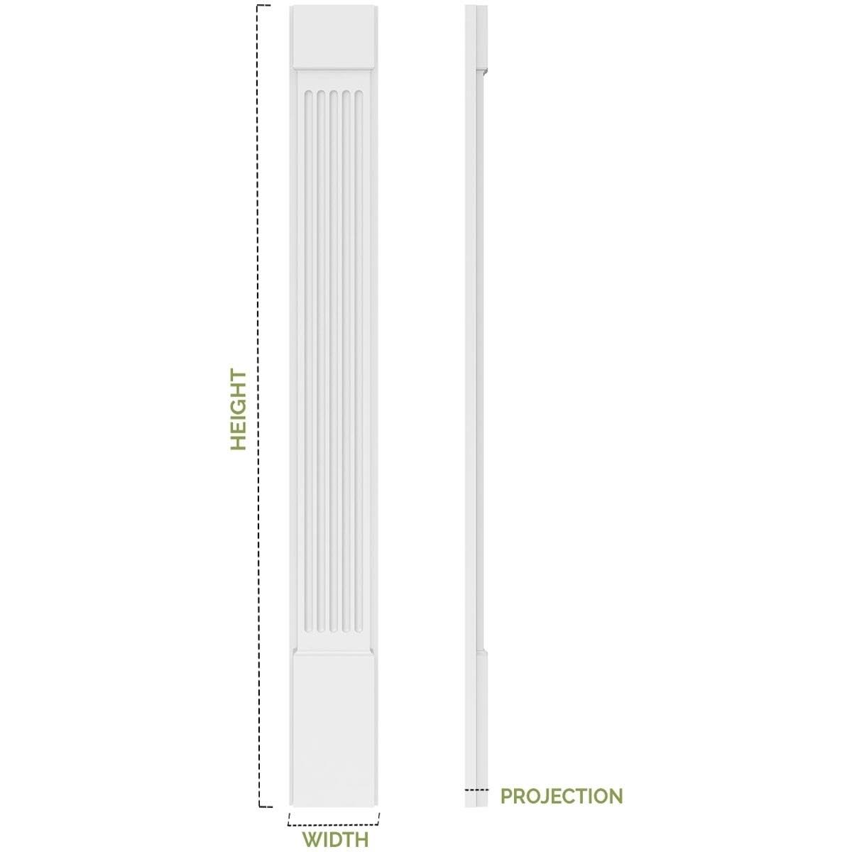 Plain PVC Pilaster with Decorative Capital and Base (Pair) I285316
