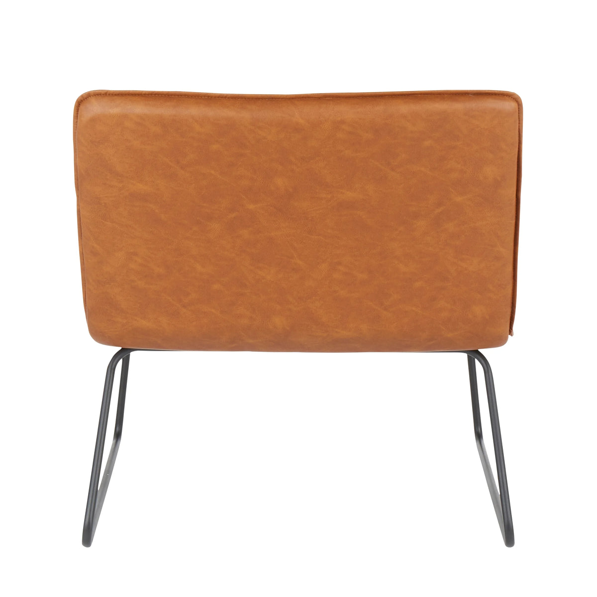 Industrial Faux Leather Accent Chair Camel H8975