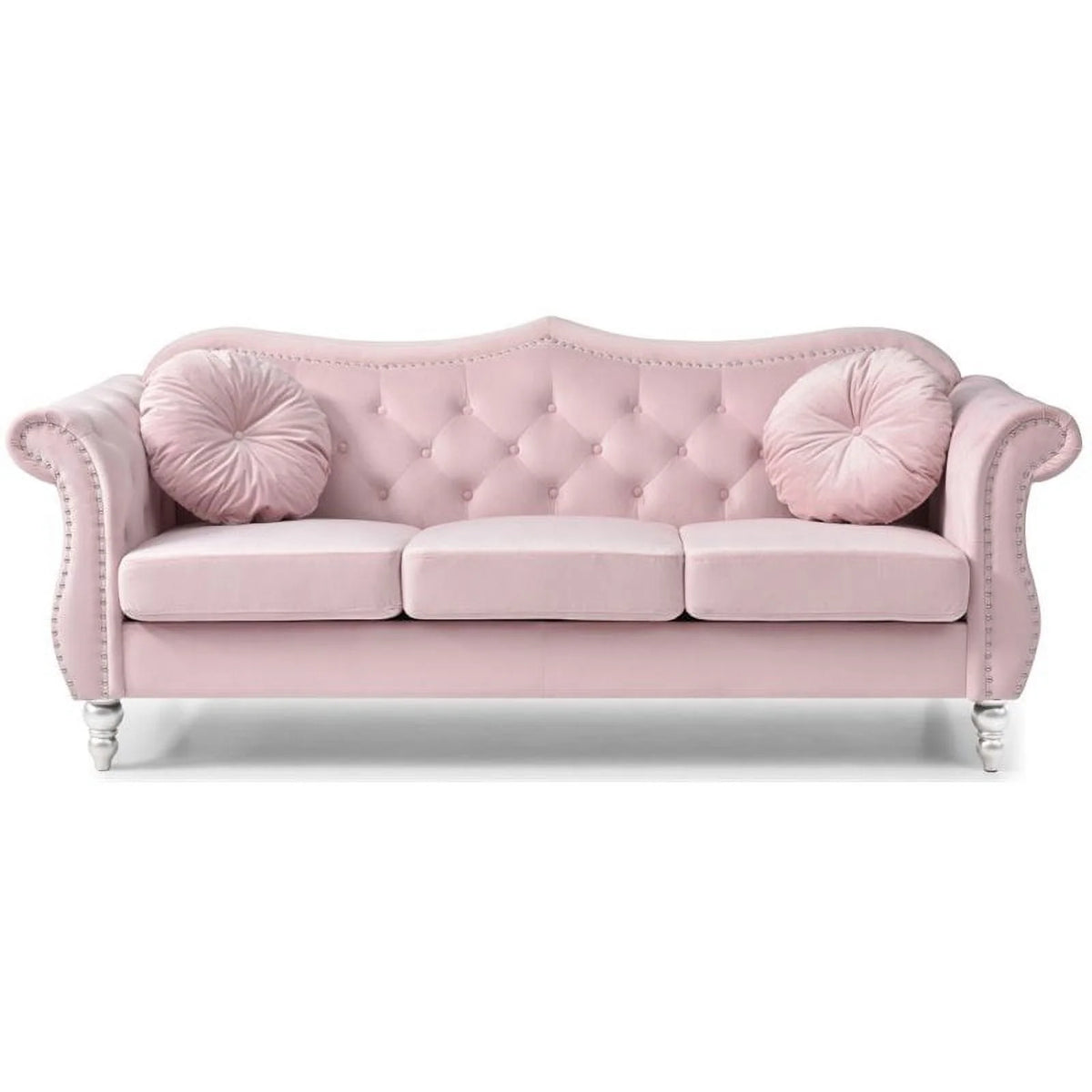 Pink 2-Piece Sofa and Loveseat Furniture Set D583