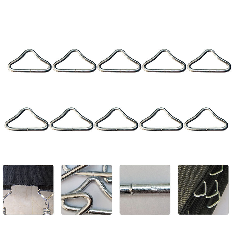 20pcs Trampoline Jumping Bed Bungee Mesh Cloth Buckle Triangle Ring Parts Q680