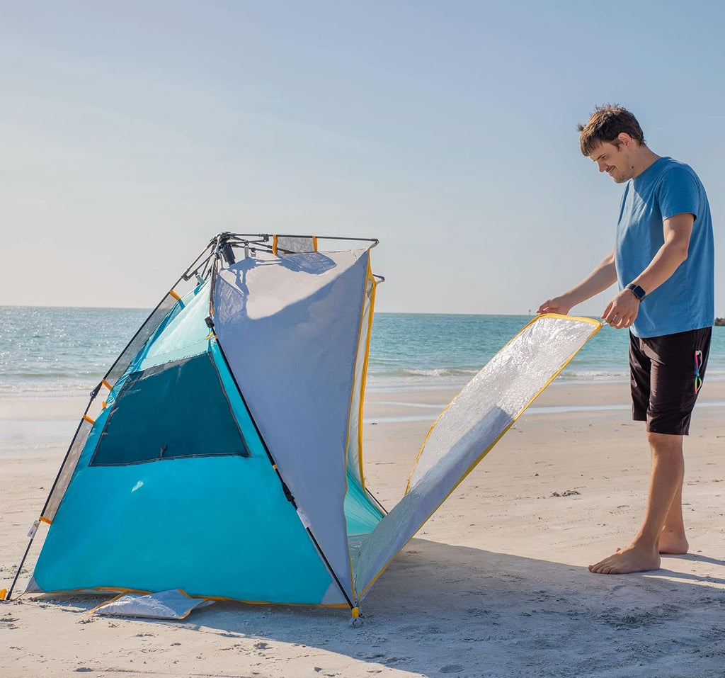 4 Person Instant Beach Tent UPF 50+ Sun Shelter N250