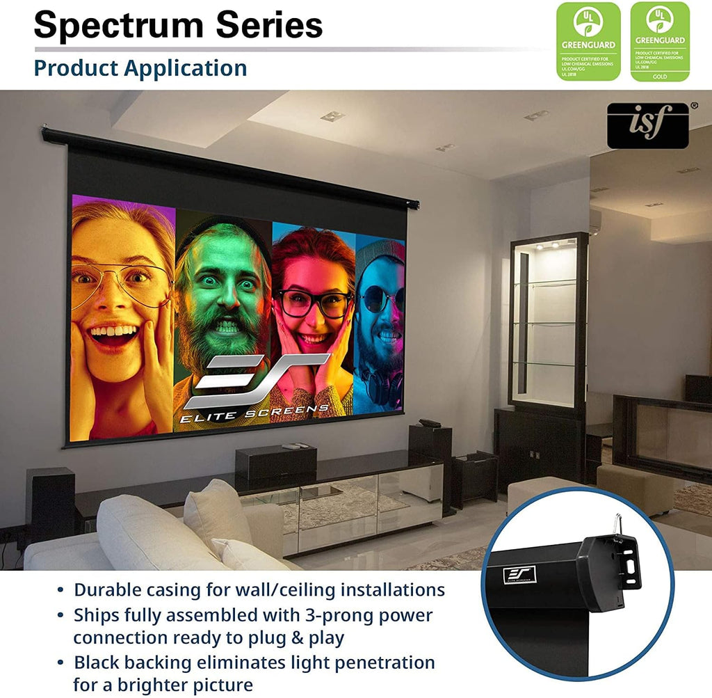 Electric Motorized Projector Screen 100 inch 16:9 to 95" 2.35:1 Black G64369