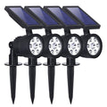 White 2-in-1 Solar Wall Lights, 200 Lumens, 7 LEDs C278484