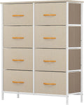 8 Drawer Fabric Dresser with Steel Frame N7801
