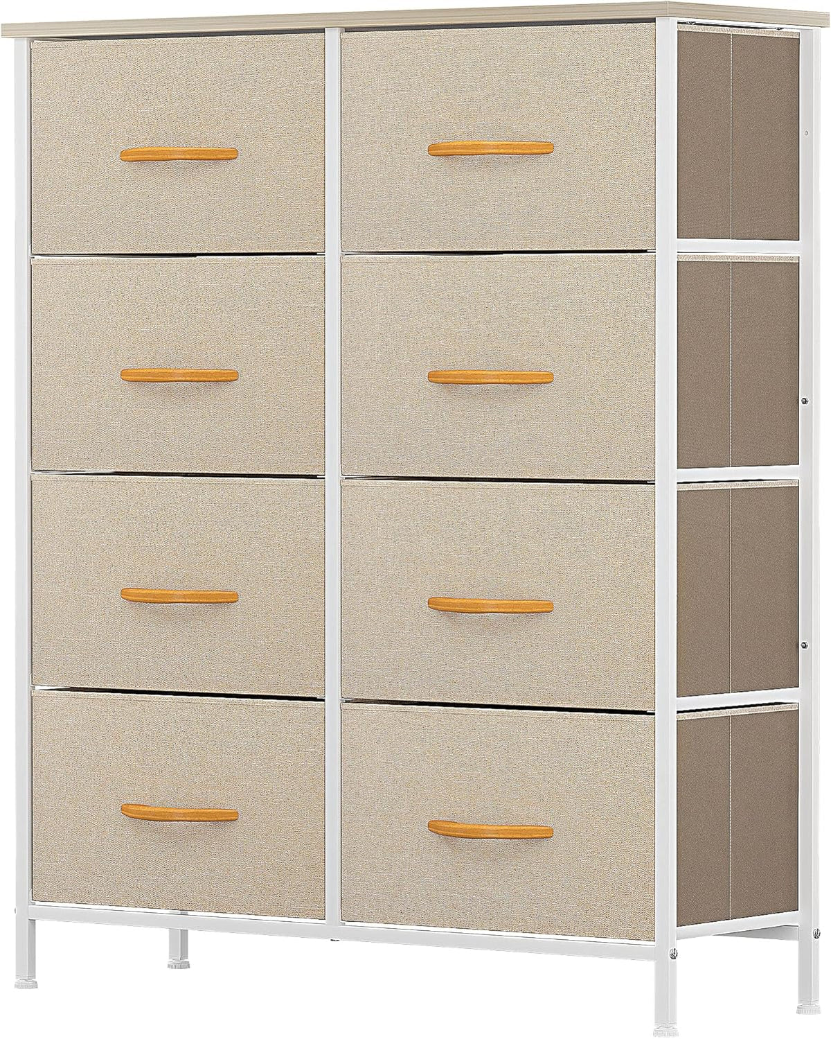 8 Drawer Fabric Dresser with Steel Frame N7801