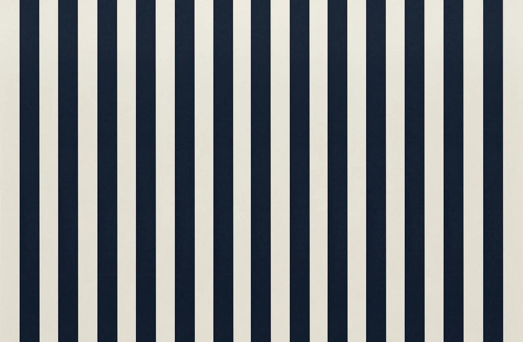 3 Piece Tufted Wicker Cushion Set, Navy Blue & White Stripe M9599