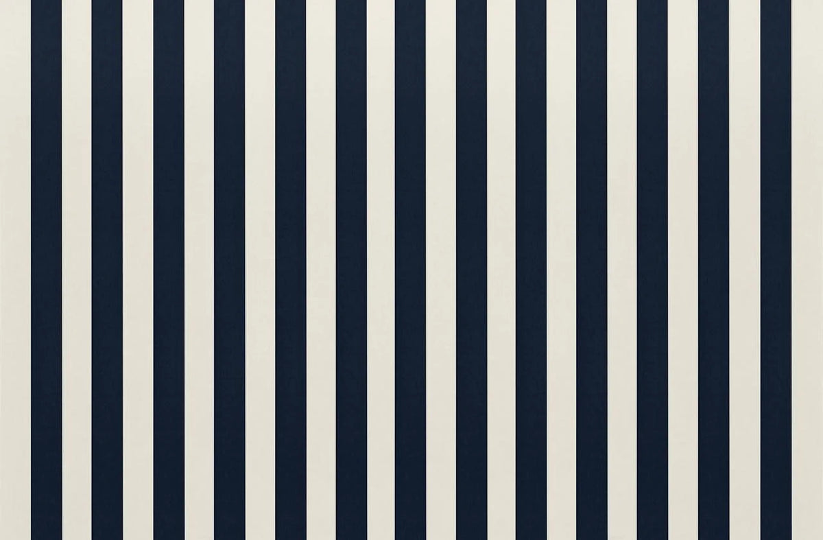 3 Piece Tufted Wicker Cushion Set, Navy Blue & White Stripe M9599