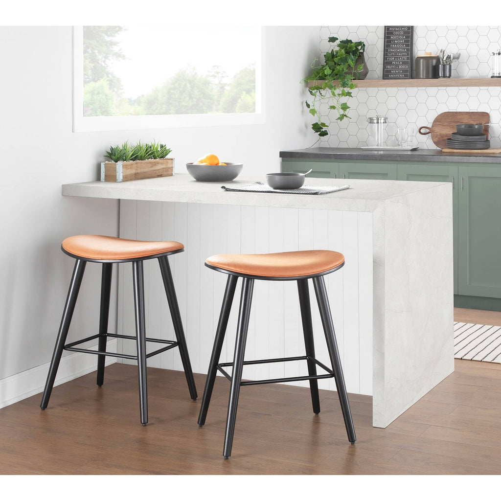 Saddle Counter Stool - Set of 2 B91200