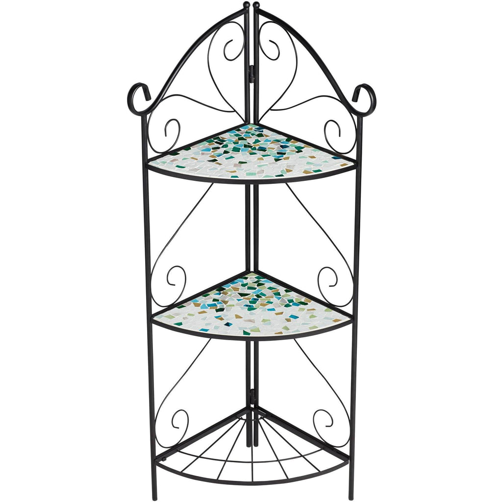 Black Iron Three Shelf Plant Stand W93753