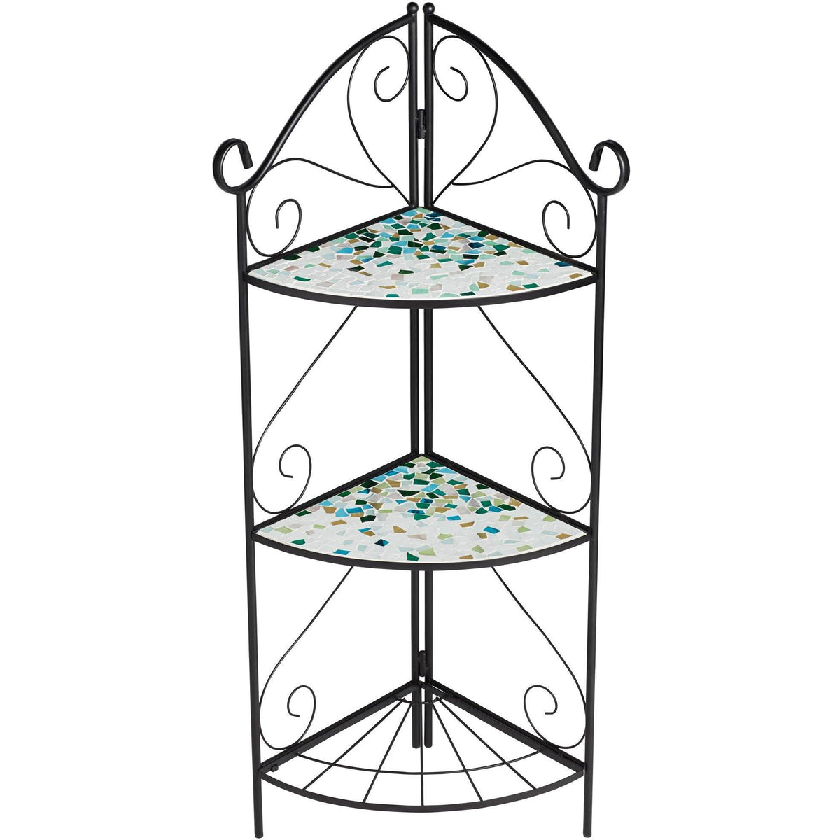 Black Iron Three Shelf Plant Stand W93753