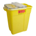 17 Gal Yellow Hinged Top Gasketed Sharps Collector K5468