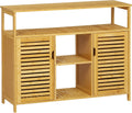 Bamboo Storage Cabinet with Cupboard and Shelves L5576