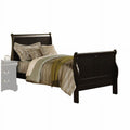 Black Full Size Wooden Sleigh Bed S6582