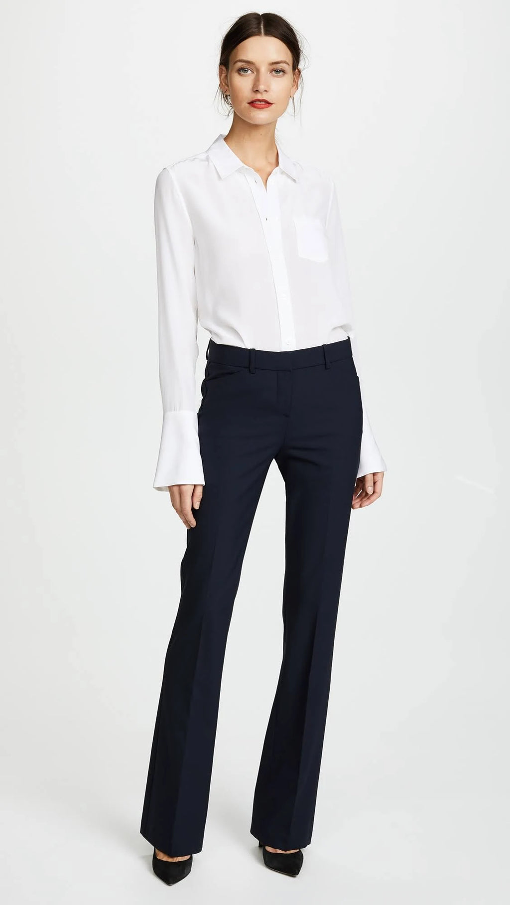 Stretch Wool Relaxed Straight Pant L62411
