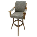 30x22 Swivel Solid Wood Bar Stool in Peppered Gray P59199