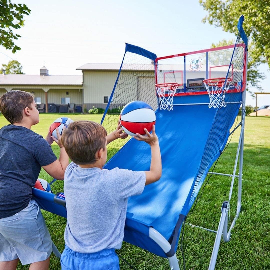 Indoor/Outdoor Dual Shot Basketball Arcade Game with Large LED Scoreboard M2087