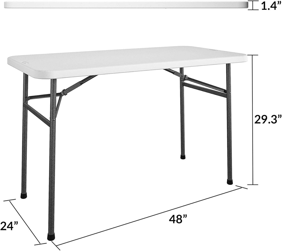 White 4 ft. Folding Utility Table H36108
