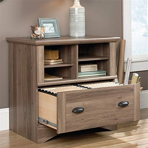 1 Drawer Lateral File Storage Cabinet with Key Lock in Salt Oak S34754