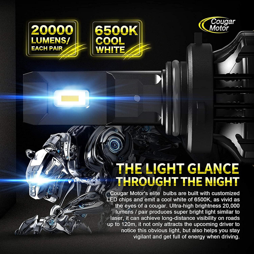 9006 LED Bulb 20000LM HB4 6500K Cool White Conversion Kit Pack of 2 G1910