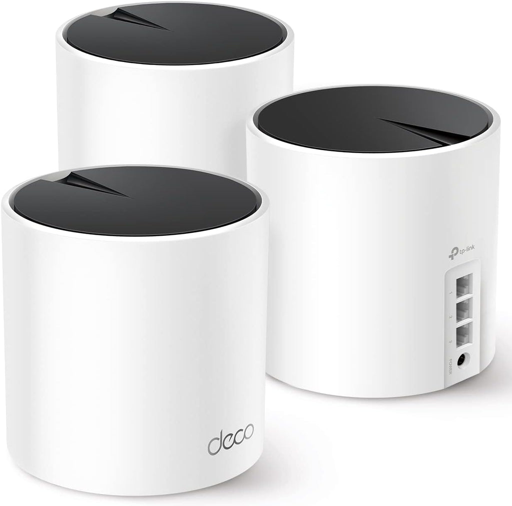 TP-Link Deco AX3000 WiFi 6 Mesh System (Deco X55) - Covers up to 6500 Sq.Ft. , Replaces Wireless Router and Extender, 3 Gigabit ports per unit, supports Ethernet Backhaul (3-pack) C849039