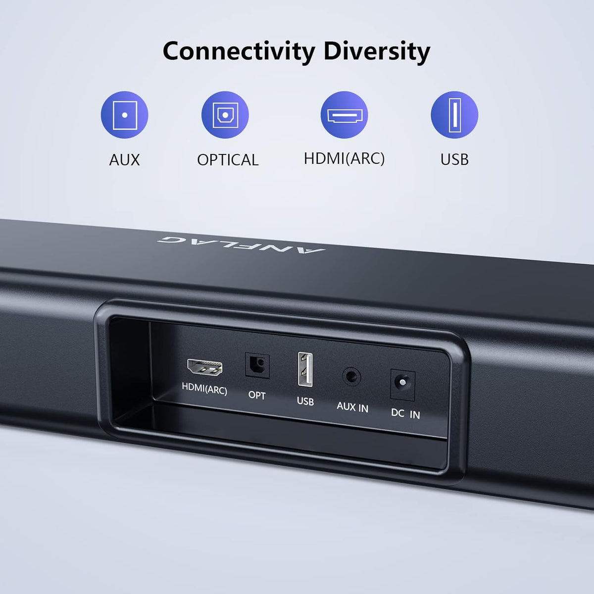 38 Inch Sound Bar with Dual Built-in Subwoofer, 90W, Bluetooth 5.0, Black Z258