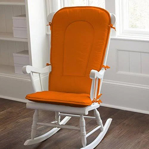 Solid Orange Rocking Chair Pad C4696