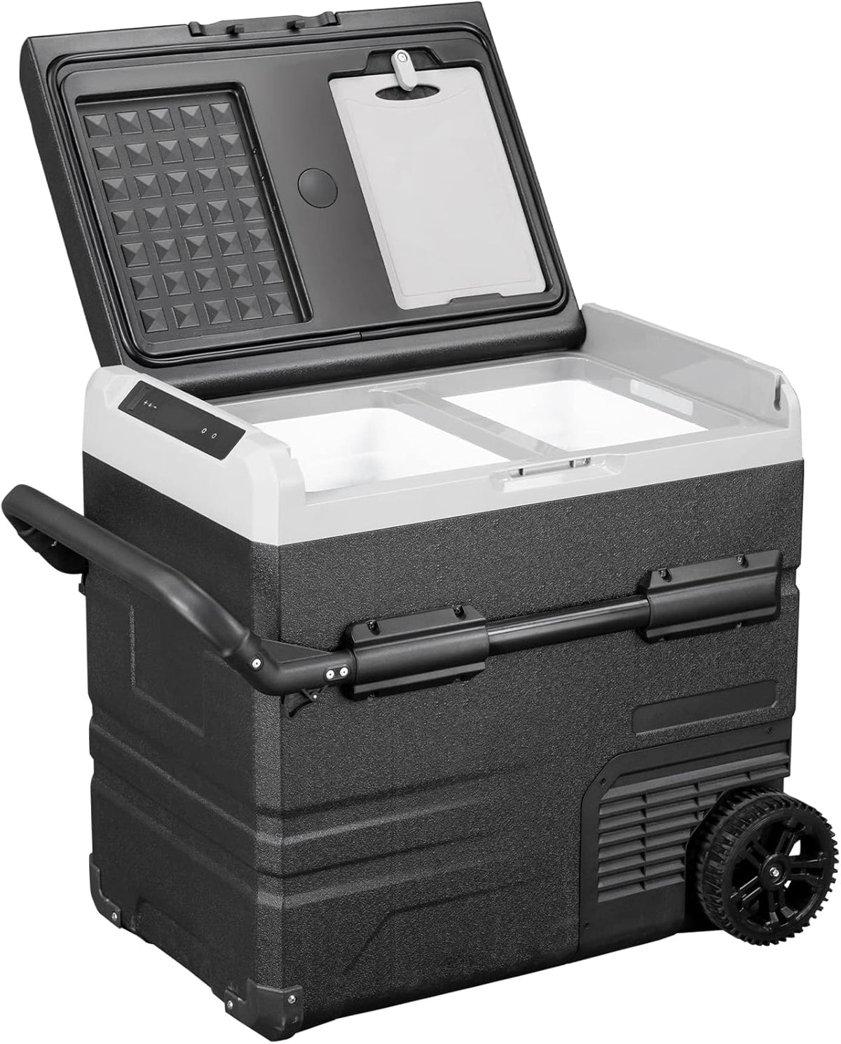 12 Volt Dual Zone Car Fridge Freezer Electric Compressor Cooler, Black Y62927