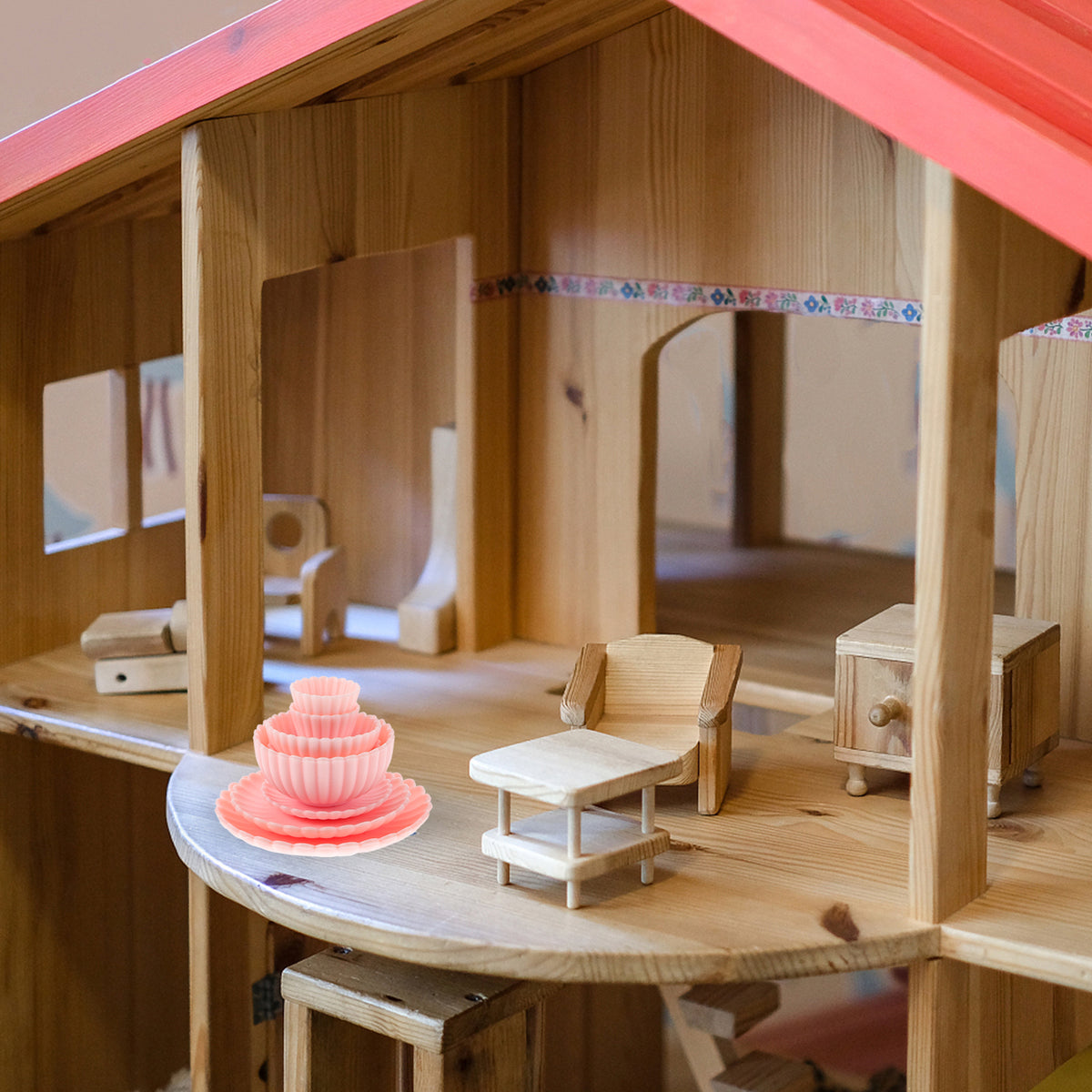 8 Pcs PVC Dollhouse Kitchen Dinnerware Toys Set I657
